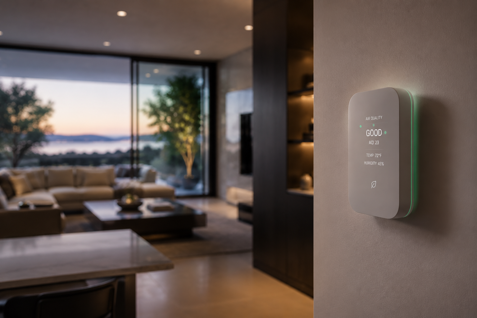 Air quality and sensing technology in a luxury home